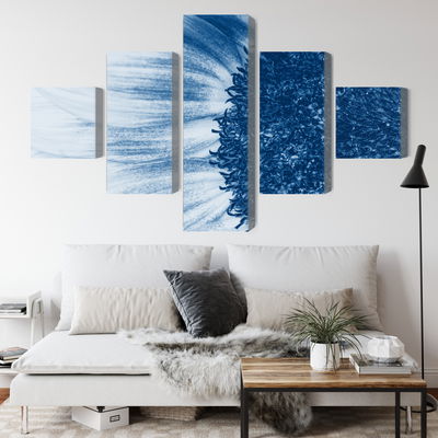 Ljuddämpande tavla - Blue sunflower on a macro