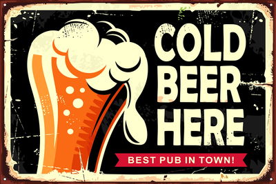 Ljuddämpande tavla - A mug of beer and retro