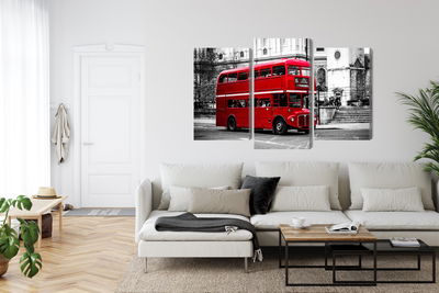 Ljuddämpande tavla - A double decker bus in London