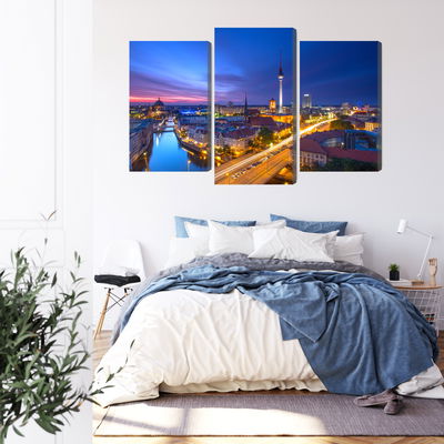 Ljuddämpande tavla - Berlin panorama at sunset