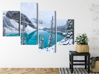 Ljuddämpande tavla - Moraine Lake in winter
