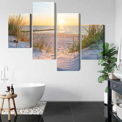 Ljuddämpande tavla - Sunset on the baltic sea 3d