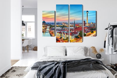 Ljuddämpande tavla - Colorful sky and berlin