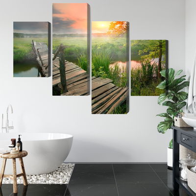 Ljuddämpande tavla - Meadow at dawn