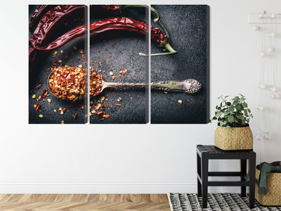 Ljuddämpande tavla - Dried chili peppers