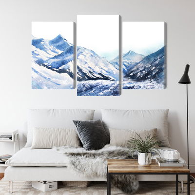 Ljuddämpande tavla - Watercolor mountain peak