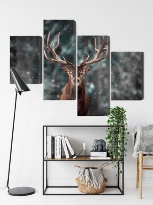 Ljuddämpande tavla - Deer in the forest 3d