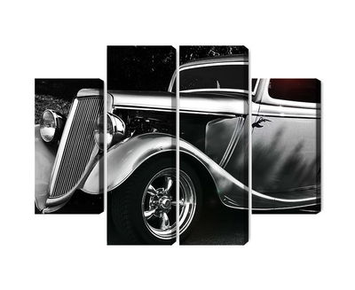 Ljuddämpande tavla - Vintage style hot rod car