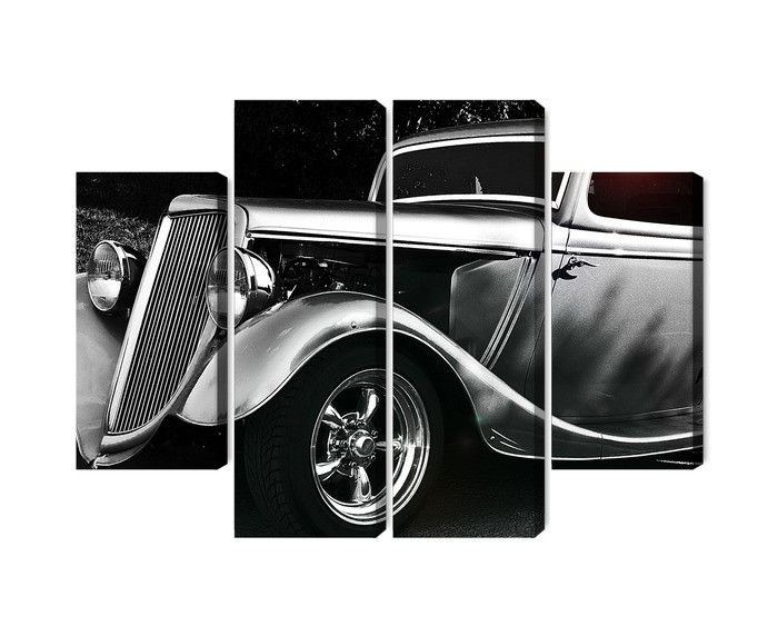 Ljuddämpande tavla - Vintage style hot rod car