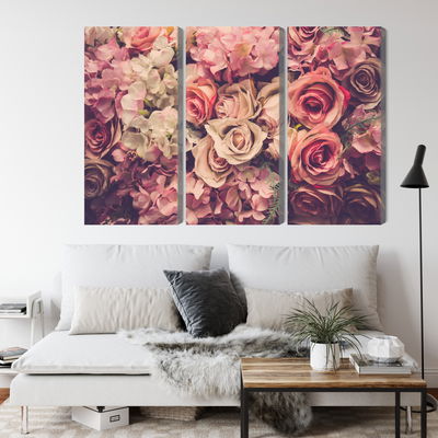 Ljuddämpande tavla - Delicate colorful 3d flowers