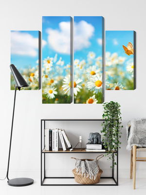 Ljuddämpande tavla - 3d daisy field