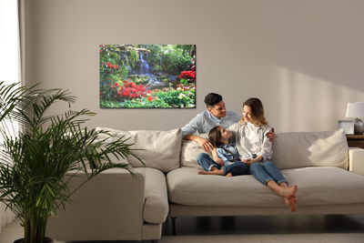 Ljuddämpande tavla - Waterfall in a tropical