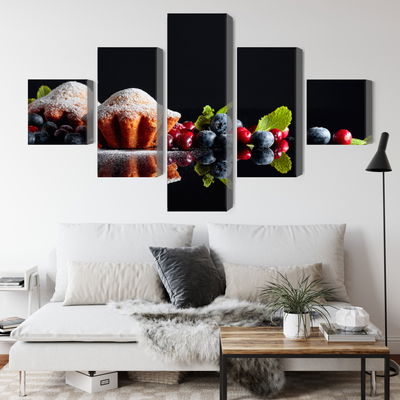 Ljuddämpande tavla - Muffins with fruits