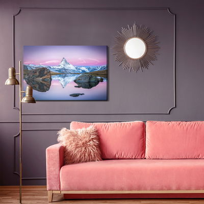 Ljuddämpande tavla - Lake in the mountains