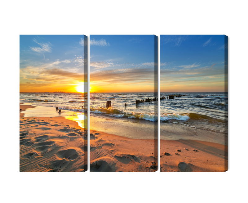 Ljuddämpande tavla - Baltic sea at sunset