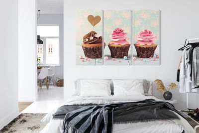 Ljuddämpande tavla - Cupcakes with cream