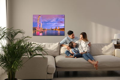 Ljuddämpande tavla - London eye at evening time