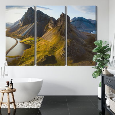 Ljuddämpande tavla - 3d aerial view of icelandic