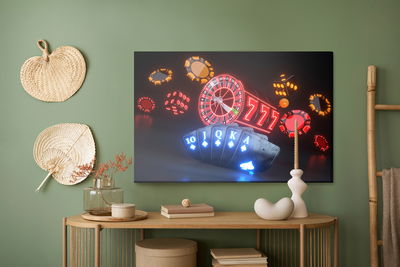 Ljuddämpande tavla - Casino neon concept