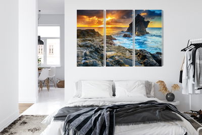 Ljuddämpande tavla - Sunset on the seashore