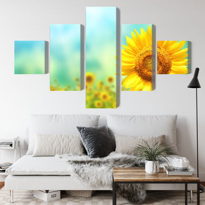 Ljuddämpande tavla - Decorative 3d sunflower