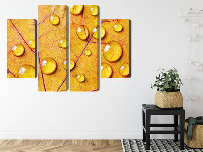 Ljuddämpande tavla - Water drops on an autumn