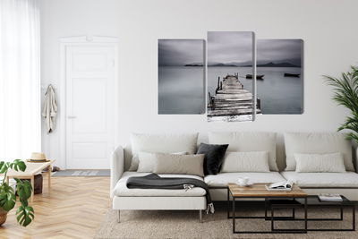 Ljuddämpande tavla - Misty lake