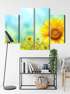 Ljuddämpande tavla - Decorative 3d sunflower