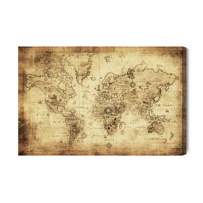 Ljuddämpande tavla - Ancient vintage world map