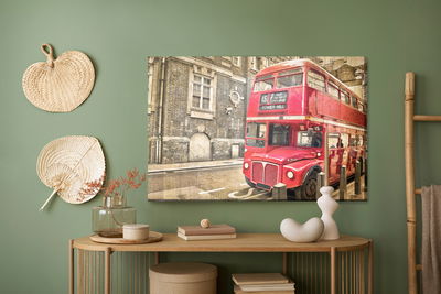 Ljuddämpande tavla - Vintage red double decker bus
