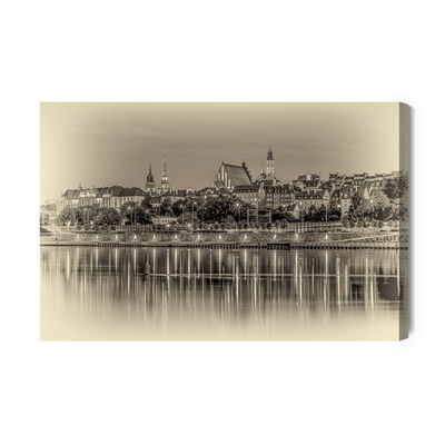 Ljuddämpande tavla - Warsaw and the vistula