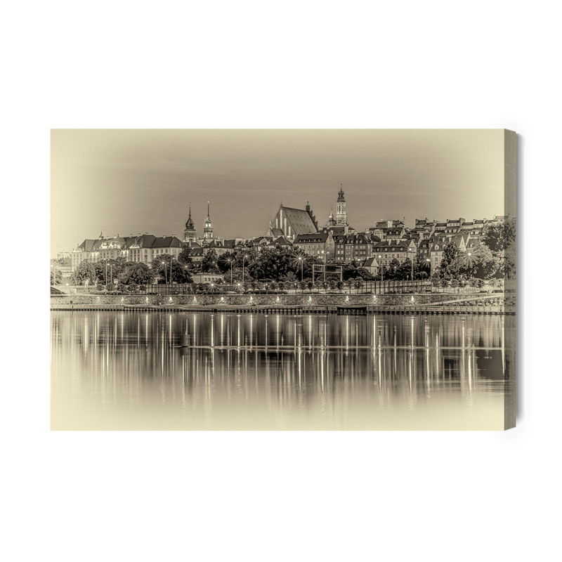 Ljuddämpande tavla - Warsaw and the vistula