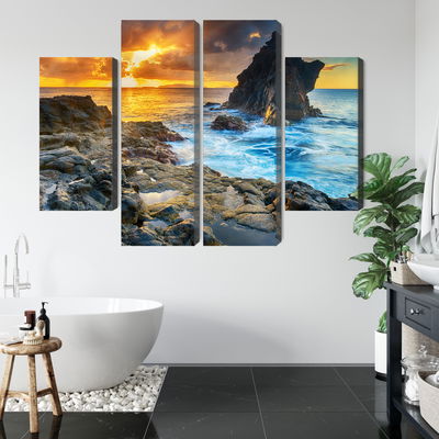 Ljuddämpande tavla - Sunset on the seashore