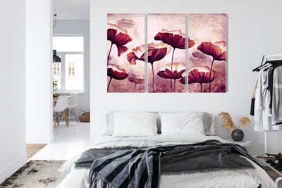 Ljuddämpande tavla - Poppies as painted