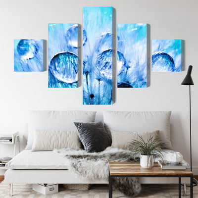 Ljuddämpande tavla - Dew drops on dandelion seeds