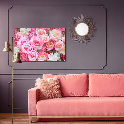 Ljuddämpande tavla - 3d multi-colored roses