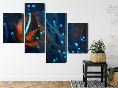 Ljuddämpande tavla - Clownfish in a 3d anemone