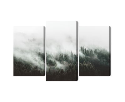 Ljuddämpande tavla - Misty 3d forest landscape