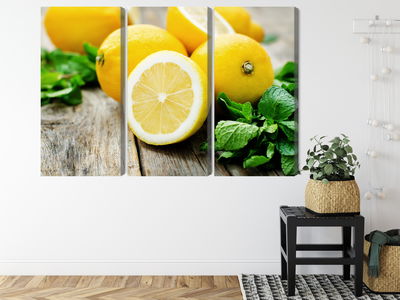 Ljuddämpande tavla - Lemon with mint