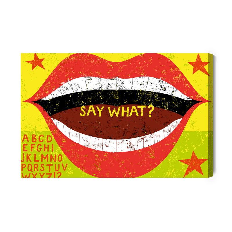 Ljuddämpande tavla - Red lips retro style