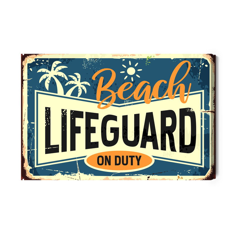 Ljuddämpande tavla - Beach typography in vintage