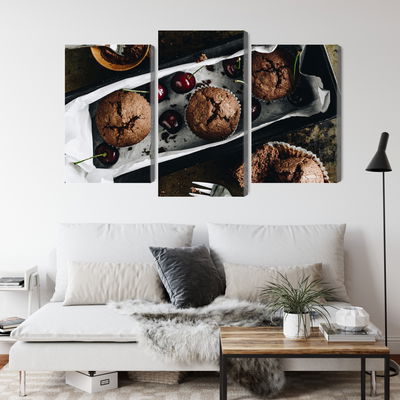 Ljuddämpande tavla - Muffins with cherries