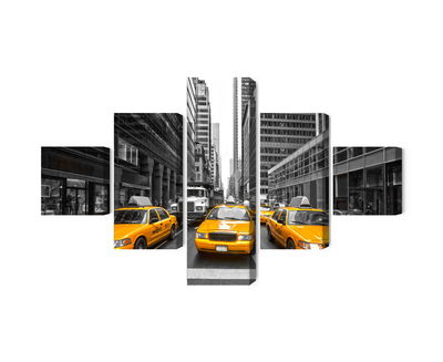 Ljuddämpande tavla - Yellow taxis in New York city