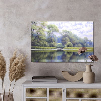 Ljuddämpande tavla - River on the background