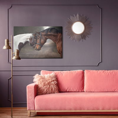 Ljuddämpande tavla - Beautiful horses in the woods