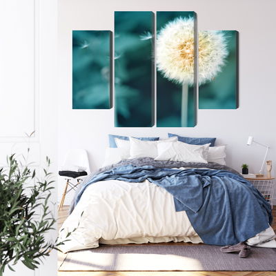 Ljuddämpande tavla - Dandelion flower close up 3d