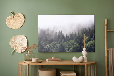 Ljuddämpande tavla - Moon over misty trees