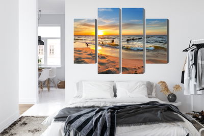 Ljuddämpande tavla - Baltic sea at sunset