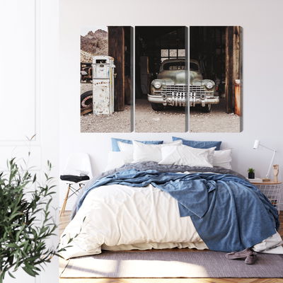 Ljuddämpande tavla - Old car in vintage style
