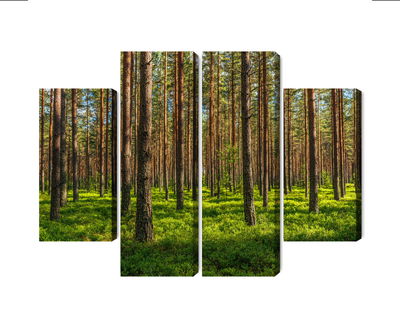 Ljuddämpande tavla - 3d pine forest